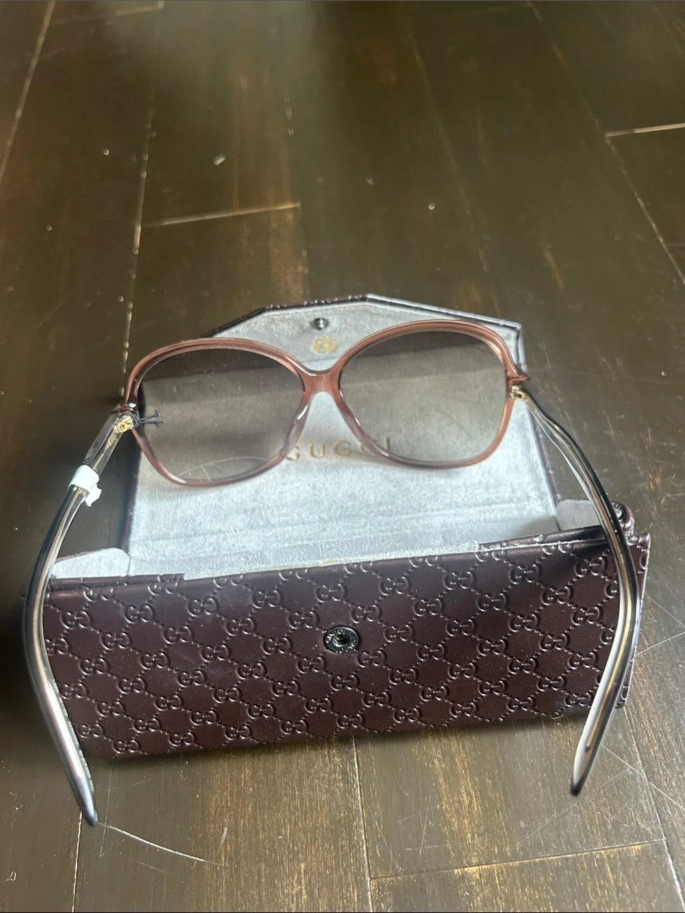 Gucci Women's Brown Gradient Oversized Sunglasses